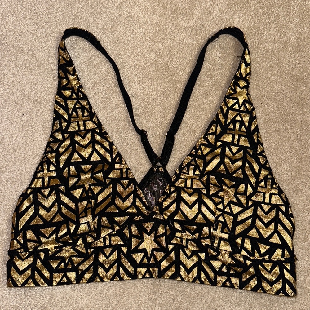 Free People star pattern mesh racerback bralette